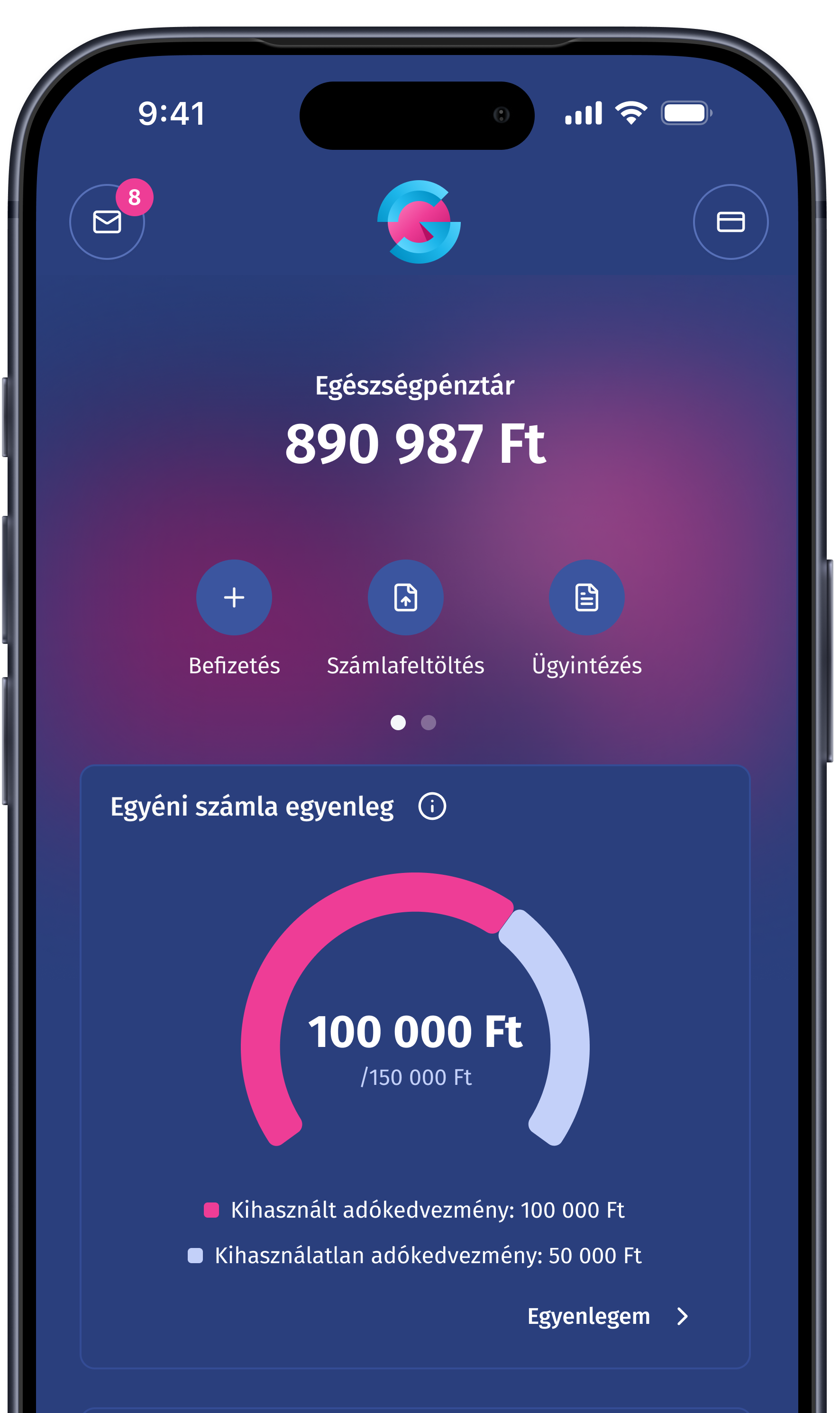 Gondoskodás Pénztárak mobilalkalmazás